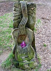 Guitar wood carving